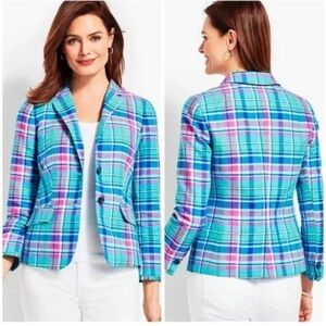 Talbots, linen cotton blend blazer, size 2